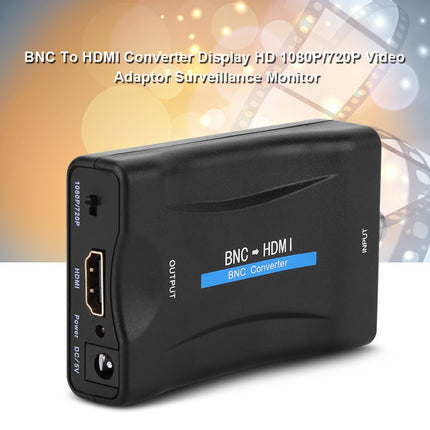 Tonysa BNC to High Definition Multimedia Interface Video Converter, 1080P/720P BNC to High Definition Multimedia Interface HD Adapter Compatible with HDCP HDMI1.3 Surveillance Monitor