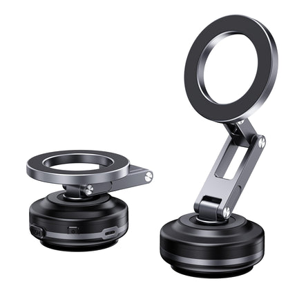 KEVANLY Upgraded THREE-Axis Vacuum Magnetic Car Phone Holder for Magsafe Car Mount, 360° Rotation Electric Suction Cup Car Phone Holder for Vehicles and Other Occasions