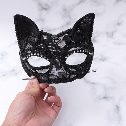 Happyyami Mardi Gras Mask Halloween Cosplay Medium Size for Carnival Prom Retro Costume Party Supplies