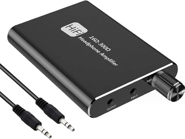Kõrvaklappide võimendi, kaasaskantav helivõimendi 3,5 mm AUX-port nutitelefoni, tahvelarvuti, MP3-muusikapleieri jaoks