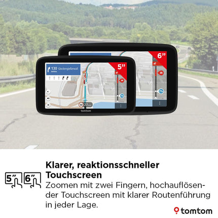 TomTom Truck Sat Nav GO Professional 2nd Generation (5" capacitive touchscreen with maps of Europe and real-time traffic information, specifically designed for trucks, vans, buses, and large vehicles)