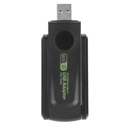 USB-adapter arvutile 1300 Mbps kahe 5Dbi antenniga 5G/2.4G WiFi-adapter lauaarvutile, sülearvutile 10, 8, 8.1, 7, Vista, XP, traadita adapter lauaarvuti võrguadapterile