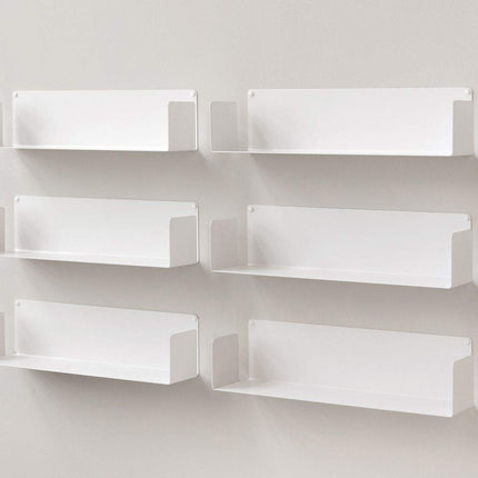TEEbooks - CD- ja DVD-riiul - 6 tk komplekt - terasest - valge - 60x15x15cm