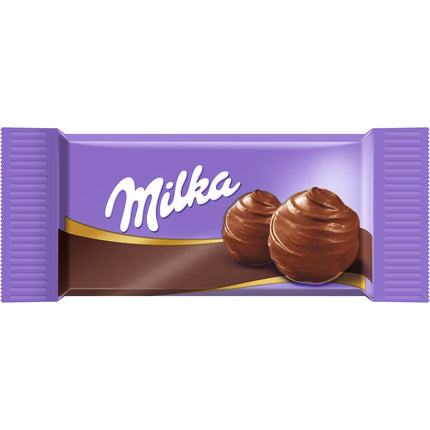 Milka Naps Mix 1 x 1kg purk, õrnalt sulavad minišokolaaditahvlid Alpide piimast, maasikast, sarapuupähklist ja kakaokreemist.