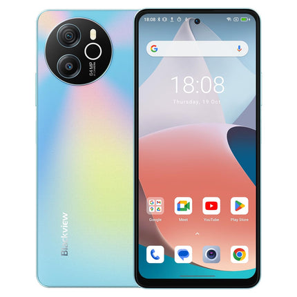 Blackview Shark 8 Smartphone Unlocked, 16GB+256GB, 6.78" FHD+ 120Hz, 64MP+13MP Camera, 33W Fast Charging, Three Card Slots, Android 13 Mobile Phone, Smart-K Box Speaker, GPS NFC Blue