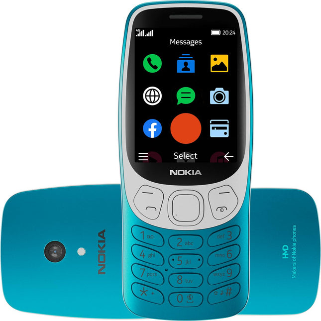 Nokia 3210 (2024) mobiiltelefon, 6,1 cm (2,4 tolli), 128 MB RAM, sinine