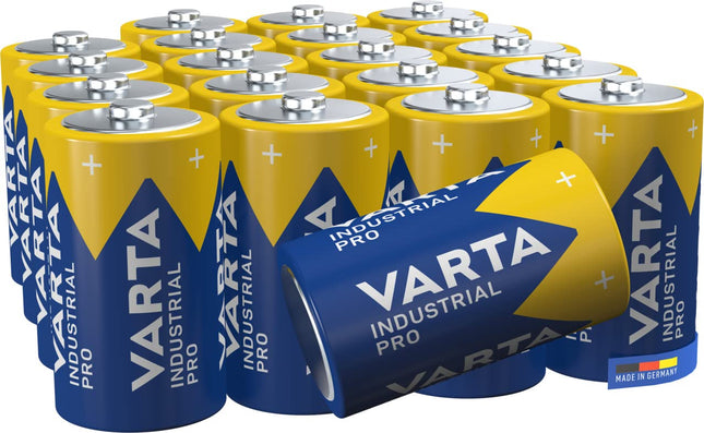 VARTA patareid D Mono, 20 tk, Industrial Pro, leelispatarei, 1.5V, lahtiselt pakitud, valmistatud Saksamaal