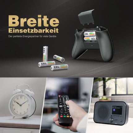 EBL AA patarei 2800 mAh 20 tk - suure mahutavusega Mignon NI-MH laetavad akud