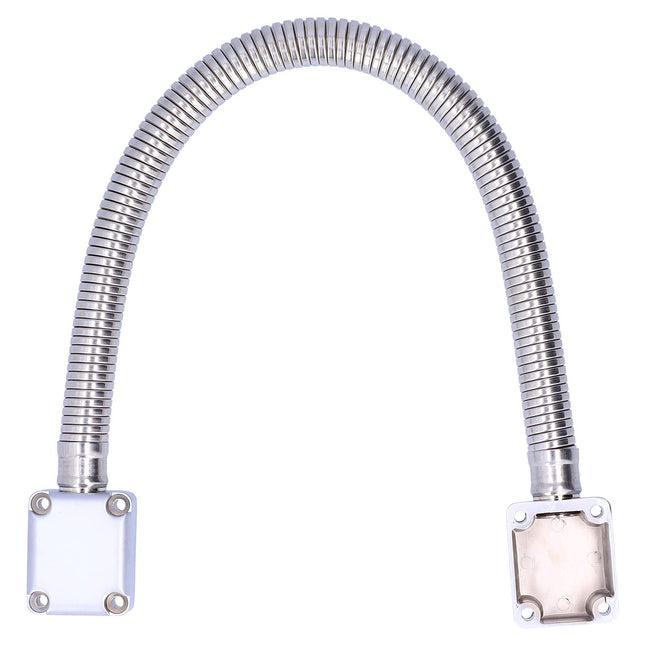 Leapiture Door Cable Protector, Stainless Steel Door Loop Cable Protector, Exposed Wire Protection Tube for Access Control System, Silver, 500 mm Length