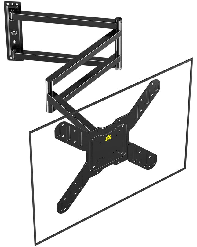 SEPISTATAV KINNITUS TV seinakinnitus Pööratav 90-kraadine telerikinnitus 26-65-tollistele teleritele 820 mm eriti pika varrega telerikinnitus seinale Pikendatav seinakinnitus, hoiab 35 kg, max VESA 400x400 mm