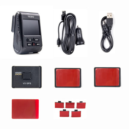 VIOFO A119 V3 autokaamera 2K 60 kaadrit sekundis GPS-iga, 24-tunnine puhversalvestus, parkimisrežiim, ainult esiklaas 2560x1600P, Quad HD IMX355 5MP HDR sensor, üliöise nägemisega mini-autokaamera, 140° lainurk-autokaamera