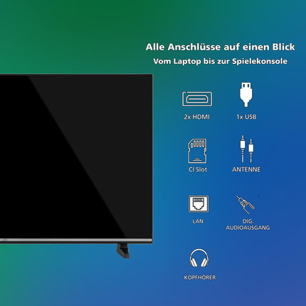 JVC TV 40 inch Smart TV VIDAA LT-40VDF5455 Full HD TV, HDR TV with integrated triple tuner, LED TV black