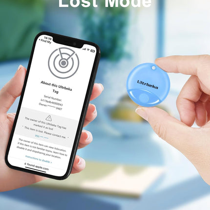 Ultrbeka Air Tag Key Finder 4-Pack MFi-Certified Tracker Compatible with Find My App (iOS Only), Item Finder for Keys, Luggage, Suitcases, Pets – Waterproof &amp; Replaceable Battery