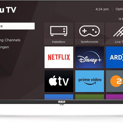 RCA TV 43 inches (108 cm), UHD 4K Smart TV with Wi-Fi, Triple Tuner (DVB-C/S/S2/T/T2), HDR10 HLG, RK43UN1, 2024 (only for Germany)
