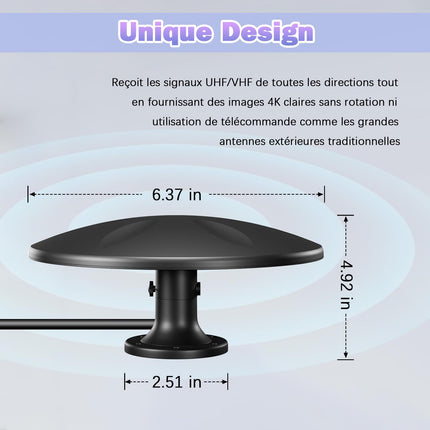 DVBT2 antenn - haagissuvila antenn - DVBT2 antenn võimendiga, sobib ideaalselt matkaautodele, haagissuvilatele, veoautodele, matkaautodele ja paatidele - 10-meetrine kaabel, toetab 4K HD kanaleid, nutikat VHF/UHF/DAB