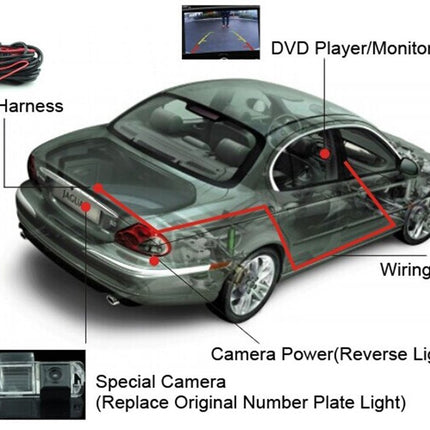 Tahavaatekaamera veekindel öise nägemisega auto tahavaatekaamera parkimisabi tagurdussüsteem, numbrimärgi tuli Buick New Lacrosse/Opel Astra H/Opel Zafira B/Corsa D/Vectra C/Insignia jaoks