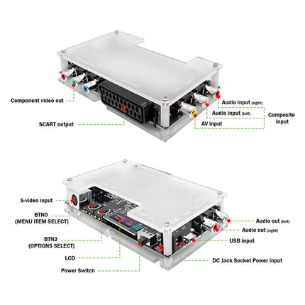 OSSC Open Source Scan Converter, OSSC Add-on-Board HD Video Converter with SCART, OSSC SCART Component Converter with S Video for NTSC PAL Retro Gaming Console