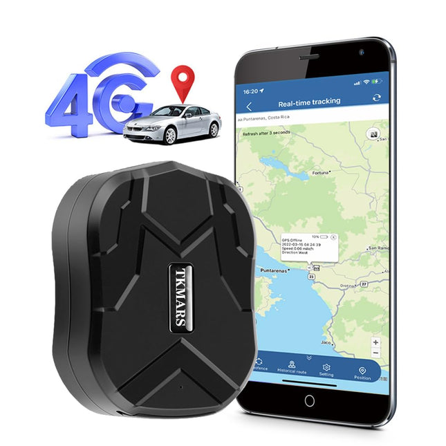 TKMARS Tracker Car GPS 4G, tugev magnetiline veekindel tasuta rakenduse/veebiühenduseta, ilma tellimuseta, kadumisvastane reaalajas jälgimisseade autole, sõidukile, veoautole ja autopargile TK905B