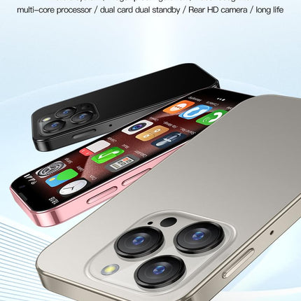 cofcvgs minitelefon, 3,0-tolline 3G nutitelefon, 2 GB muutmälu, 16 GB ROM, Android 9.0 nutitelefon lastele, näotuvastusega aku 900mAh telefon (kuldne)