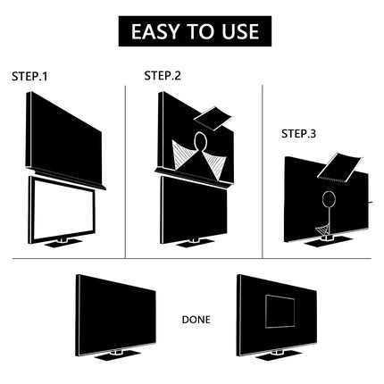 MaxAwe 30" - 32" välistingimustes kasutatav teleriümbris, 33 x 23 x 5 tolli (86 x 58 x 14 cm), ilmastikukindel universaalne ekraanikaitse, must
