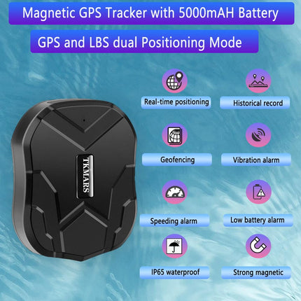 TKMARS TK905 auto 4G GPS-jälgija, 5000mAh aku, töötab SMS-i/rakenduse/veebiplatvormi kaudu ilma tellimuseta, erinevad alarmirežiimid, magnetiline jälgimisseade sobib sõidukitele/veokitele/autopargile