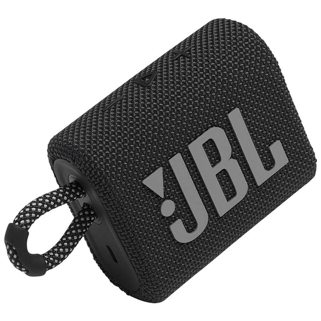 JBL GO 3 Small Bluetooth Speaker in Black – Waterproof, portable speaker for on the go – Up to 5 hours of playback time on a single charge. (Pack of 1)