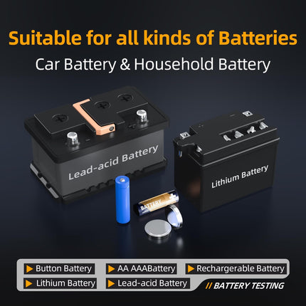 HRM-10 Battery Capacity Internal Resistance Tester Portable Multifunctional 4 Wire Tester for Batteries 100V 200 Ω Internal Resistance Meter and Accurate Voltage Meter Resistance Tester