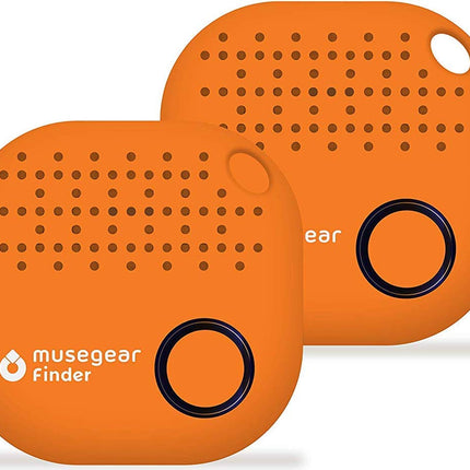 musegear key finder with Bluetooth app from Germany I Maximum data protection I orange 2-pack I For iOS &amp; Android I Find keys