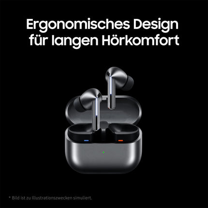 Samsung Galaxy Buds3 Pro juhtmevabad Bluetooth-kõrvaklapid, aktiivne mürasummutus (ANC), adaptiivne mürasummutus, 360° heli, kõrvasisesed kõrvaklapid Hi-Fi heliga, valged, kaasas Anymode läbipaistev kate