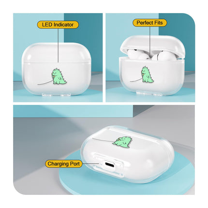 CasurvivePro kõrvaklapiümbrised AirPods Pro ümbristele, läbipaistvad TPU ümbrised armsa mustriga, Apple AirPods Pro 1st laadimisümbriste ümbrised