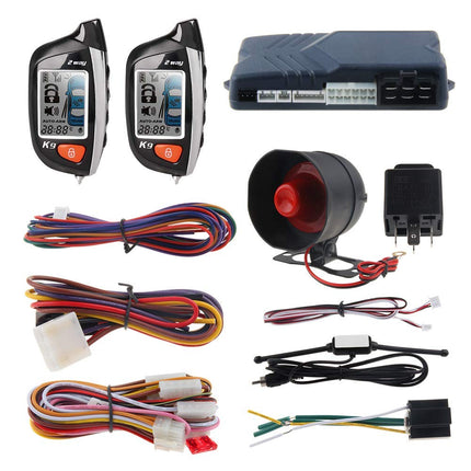 Easyguard EC200-K9 kahesuunaline autoalarm LCD-ekraani ja kaugkäivitusega, turbo taimeri režiimiga, DC 12 V