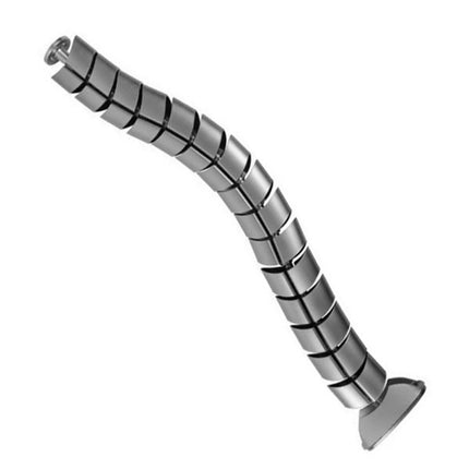 Maclean MC-768 Cable Organizer Cable Management Cable Sleeve for Desk with Length Adjustment 75cm (Silver)