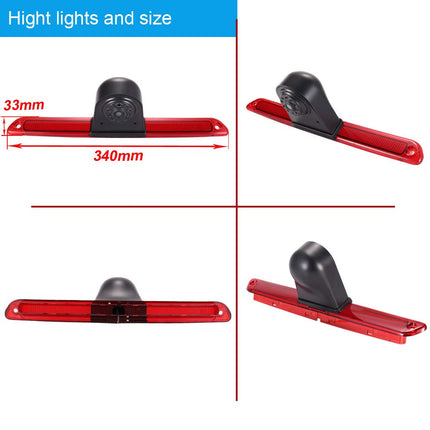 HD Car Transporter Reversing System Brake Light Rear View Camera Van Parking Camera Parking Aids With Angle Adjustable Compatible with Mercedes Benz Sprinter W906 W907 W910 316 CDI/VW Crafter Caravelle