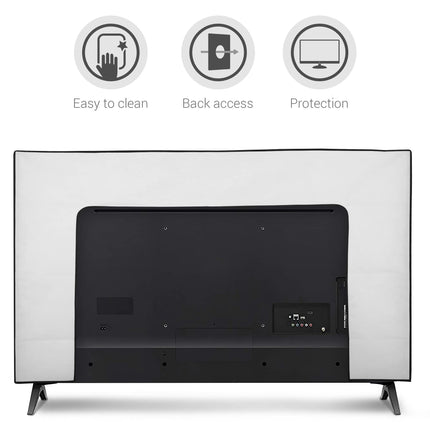 kwmobile 43" TV Cover - Indoor TV Screen Protector Cover - TV Screen Dust Cover - White