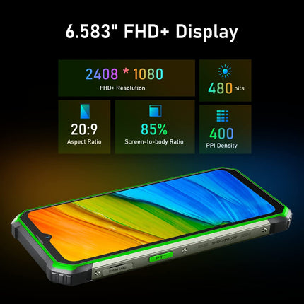 OSCAL S80 lepinguta õuetelefon 13000mAh akuga, Helio G85 6GB+128GB, IP68/IP69K veekindel nutitelefon Android 12, 6,58'' FHD+ ekraan, ArcSoft® 12MP kolmekordne kaamera, GPS NFC tagurpidi laadimine must