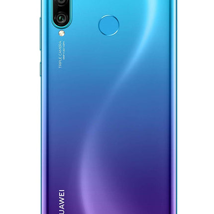 Huawei P30 Lite debloqué 4G nutitelefon (6,15 tolli - 128 GB - topelt nano-SIM - Android 9.0) paabulinnu sinine [Prantsuse versioon]