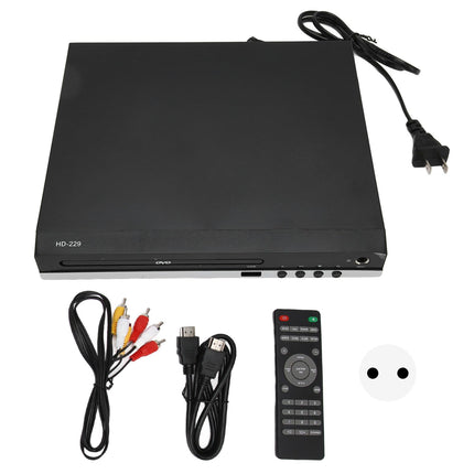 HD DVD-mängija HDMI, 1080P USB CD-DVD-mängija telerile koos kaugjuhtimispuldi, HDMI ja RCA-kaabliga, toetab USB-sisendit, plaadimängijat, kodukinot, DVD-taasesitust