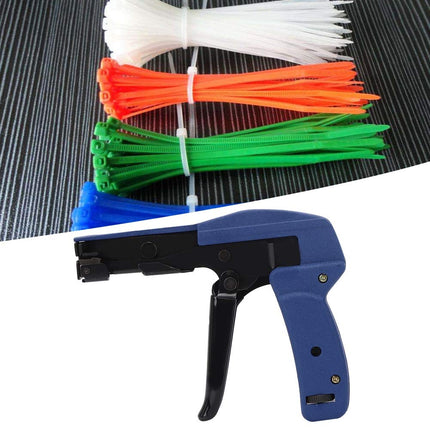 Cable Tie Gun, Blue Chrome Vanadium Alloy Steel Nylon Cable Tie Tensioning Tool Nylon Cable Tie Cutting Tool, Nylon Cable Tie Fastening Tool