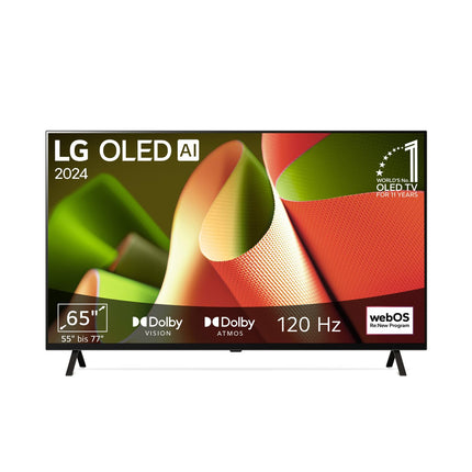 LG OLED65B4ELA teler 165 cm (65-tolline) OLED-teler (α8 4K tehisintellektiga protsessor, webOS 24, Dolby Vision, kuni 120 Hz) [mudeliaasta 2024]