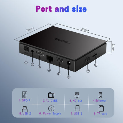 Android TV Box 11.0, Android TV Box 4GB RAM 32GB ROM S905W2 neljatuumaline ARM Cortex-A35, kahesageduslik WiFi 2.4 ja 5GHz Bluetooth v4.0 3D HD4K 2.1 nutikas teleriboks