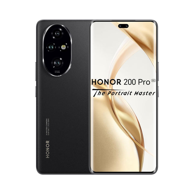 HONOR 200 Pro 5G nutitelefon 12+512GB, 6,78" OLED-ekraan 120Hz, 50MP peamine portreekaamera, Snapdragon 8s Gen 3, 5200mAh aku 100W Supercharge'iga, MagicOS 8.0, kahe SIM-kaardiga NFC, must