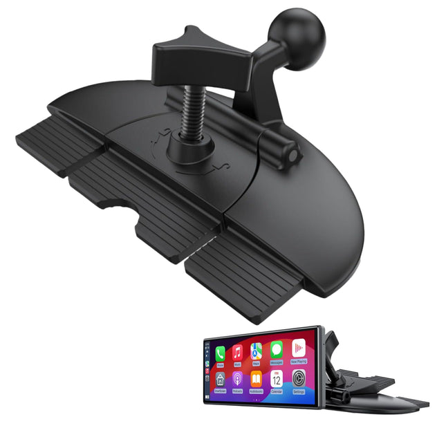 Epronic vahetatav CD-pesa kinnitus autole Apple Carplay autoraadio kinnitus 17,2 mm kuulliigendiga telefonihoidik kaasaskantav autoraadio kinnitus CD-pesa jaoks