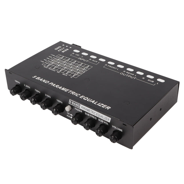 5 Band EQ Graphic Equalizer, Car Stereo Equalizer Stable Transmission Iron Vehicles