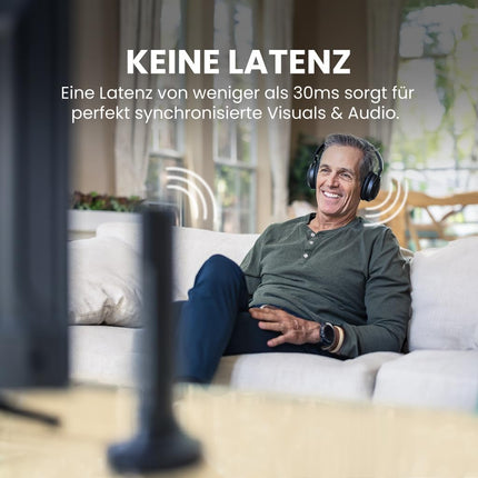 Avantree Opera Plus - juhtmevabad teleri kõrvaklapid helirežiimide ja dialoogirežiimidega, toetab optilist, AUX-sisendit, 50 m, 2,4 G raadiosagedus ja Bluetooth, saatja ja kõrvaklappide laadimisjaam 2-ühes