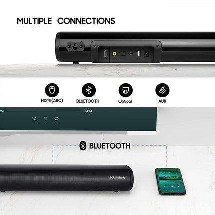 TKMARS teleritele mõeldud heliriba koos subwoofer 5.0-ga, Bluetooth 10 m leviala, ühildub optilise, Aux, USB, koaksiaal- ja HDMI-pordiga, 3 intelligentse režiimiga