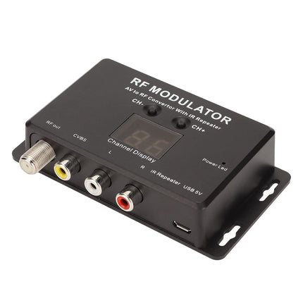 RF-modulaator, professionaalne PAL NTSC AV-RF-modulaatori muundur IR-kordajaga digiboksi, DVR-i ja DVD-mängija jaoks