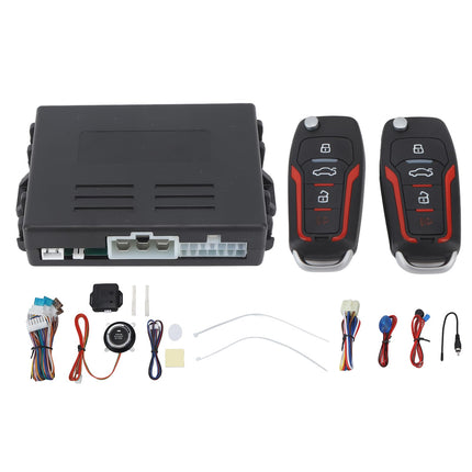 Car Alarm System with Keyless Entry, Push Button Start, Remote Starter, DC12V, Car Security Alarm System with Keyless Entry, Remote Controlled Engine Starter,
