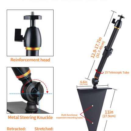VexNook projektori alus voodile ja diivanile - reguleeritava aluse pikkusega 33-45 cm, peidetud disainiga voodi-diivani projektori alus, ühildub 99% projektoritega, XGIMI, Nebula, VANKYO, Epson...