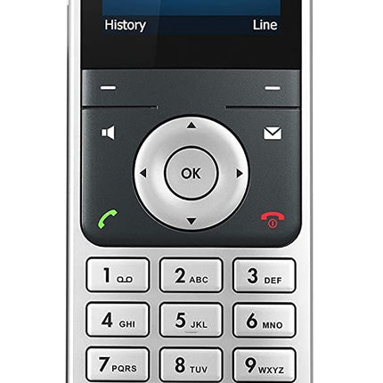 Yealink W56H IP DECT telefonitoru värvilise ekraaniga (2,4-tolline TFT värviline ekraan), baasjaam Etherneti pordiga, hõbedane/must