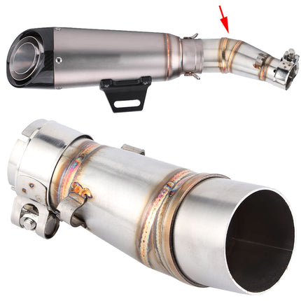 FTVOGUE Motorcycle Exhaust Pipe Middle Pipe Stainless Steel Structure Sliding Sleeves Exhaust Pipe Middle Pipe, suitable for Kawasaki Z250 2013 2016, suitable for Kawasaki Ninja 250 300 2013 2016